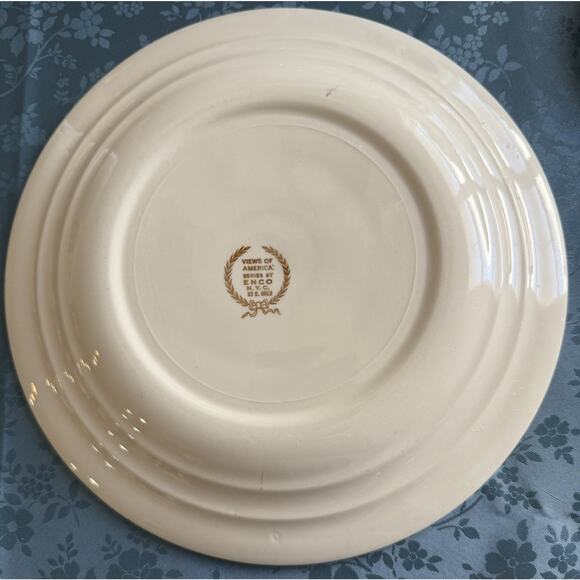 Vintage San Jacinto Memorial Monument Plate Houston TX Views of America 9” - Picture 3 of 4